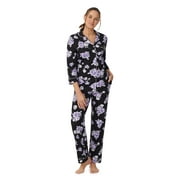 Aria 3/4 Sleeve 100% Cotton Notch Collar Pajama Set with Pockets, Women's Sizes S- 4X