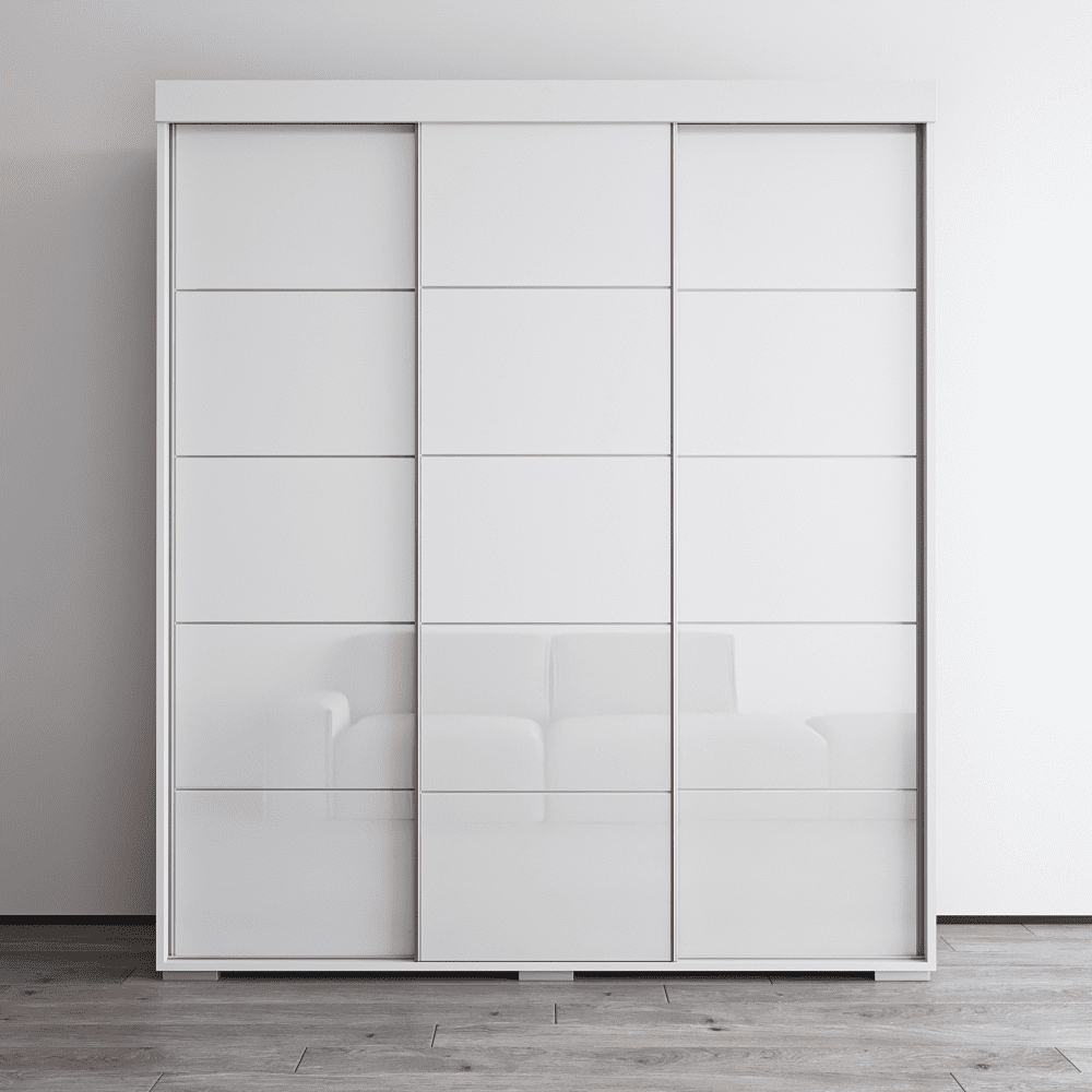 Amazon.com: Fenghua Lizhi Wood White Wardrobe Closet with 2