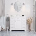 thumbnail image 1 of Aria 42" Bathroom Vanity with White Cabinet and Engineered Marble Top, 1 of 7