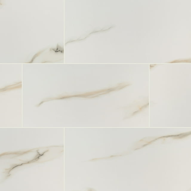 Aria Bianco 12 in. x 24 in. Polished Porcelain Floor and Wall Tile (16 sq. ft. / case)