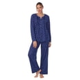 thumbnail image 1 of Aria Brushed Jersey Knit Long Sleeve Split Neck Pajama Set with Pockets, Sizes XS-5X, 1 of 5