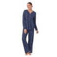 thumbnail image 1 of Aria Brushed Jersey Knit Long Sleeve Split Neck Pajama Set with Pockets, Sizes XS-5X, 1 of 6