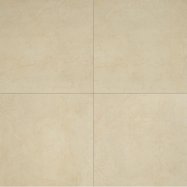 Aria Cremita 24 in. x 24 in. Polished Porcelain Floor and Wall Tile (16 ...