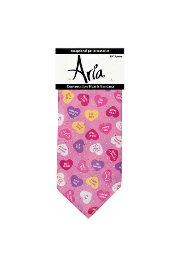 AR Conversation Hearts Bandana Pnk
