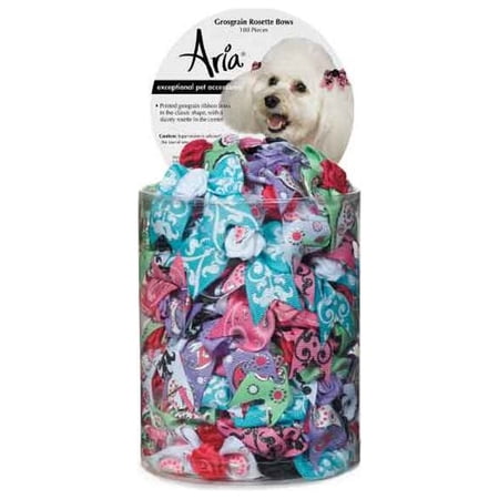Aria Grosgrain Rosette Dog Bows 10 Assorted Bows