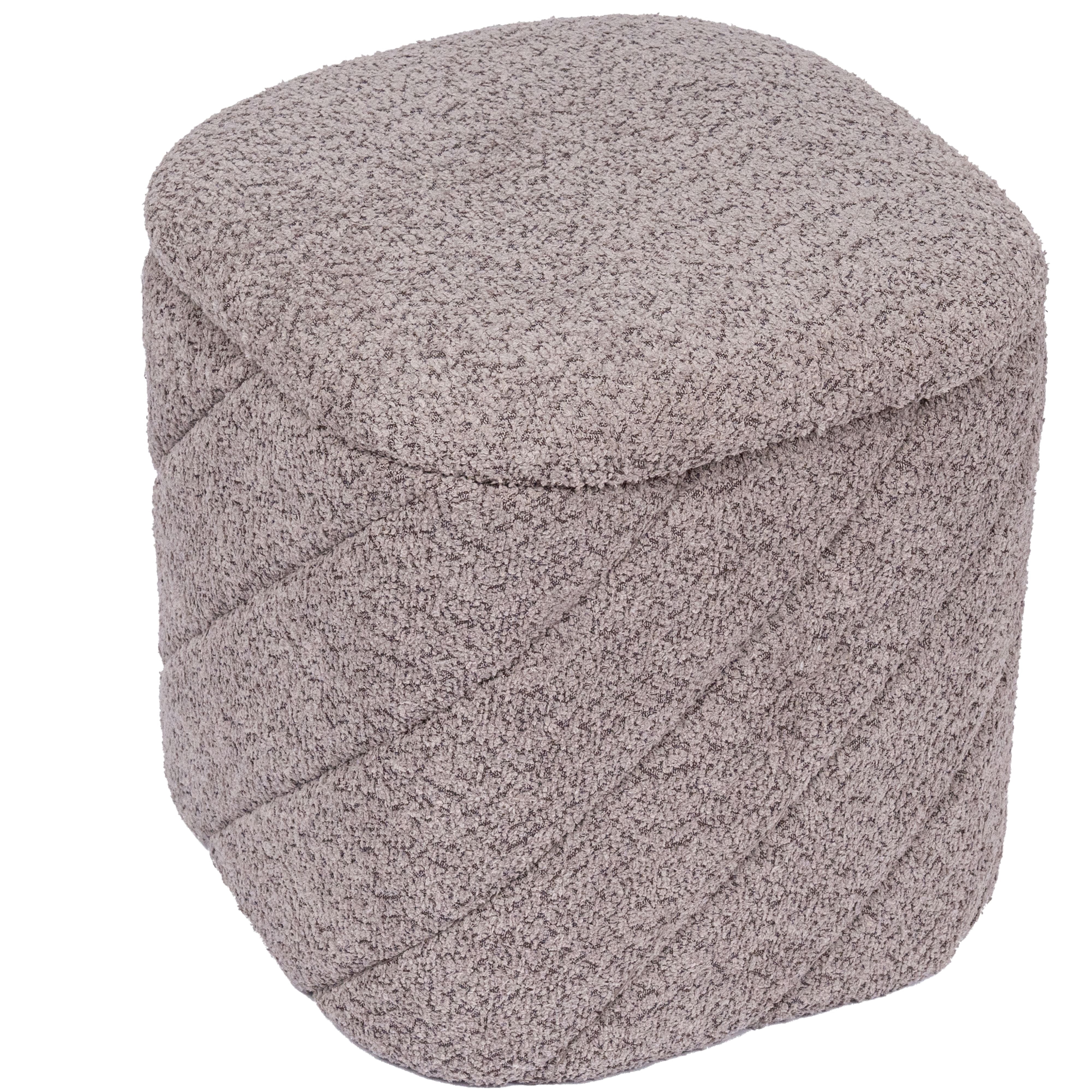 Aria Home Modern Tufted Cube Ottoman with Storage, Upholstered Footrest 15" Stool, Grey