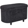 thumbnail image 1 of Aria Home Boucle Storage Ottoman Bench 18", Tufted Footrest for Living Room, Black, 1 of 12