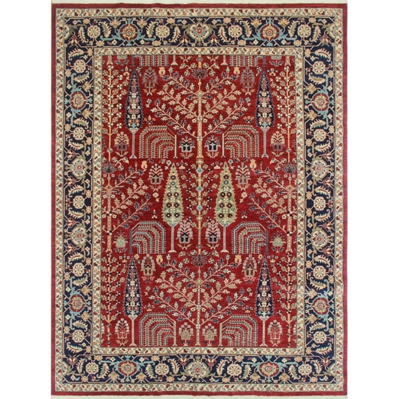 Aria Janan Red/Blue Rug, 8'8" x 11'8"