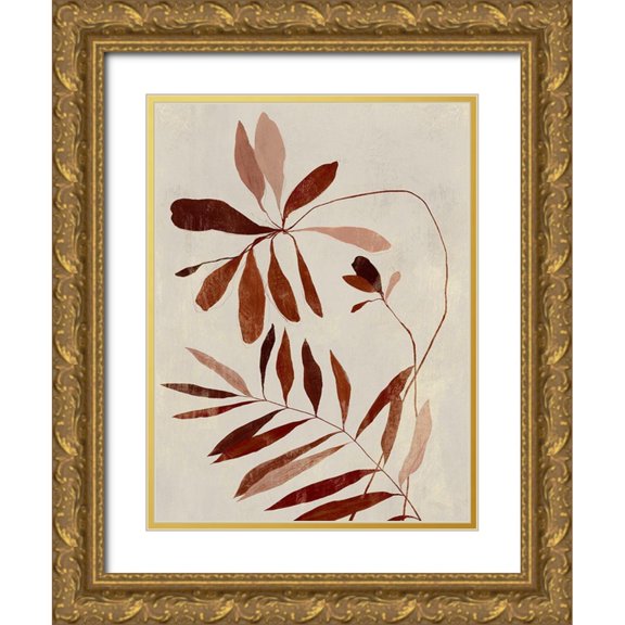 Aria K 15x18 Gold Ornate Wood Framed with Double Matting Museum Art Print Titled - Rust II