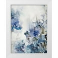thumbnail image 1 of Aria K 19x24 White Modern Wood Framed Museum Art Print Titled - Blue Flowers I, 1 of 4