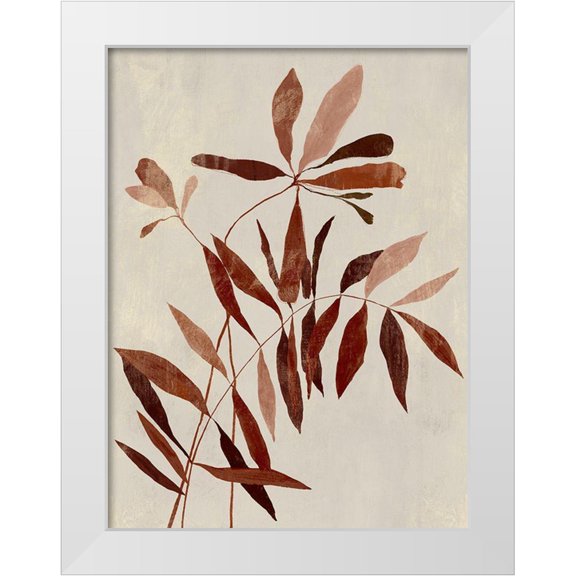 Aria K 19x24 White Modern Wood Framed Museum Art Print Titled - Rust I