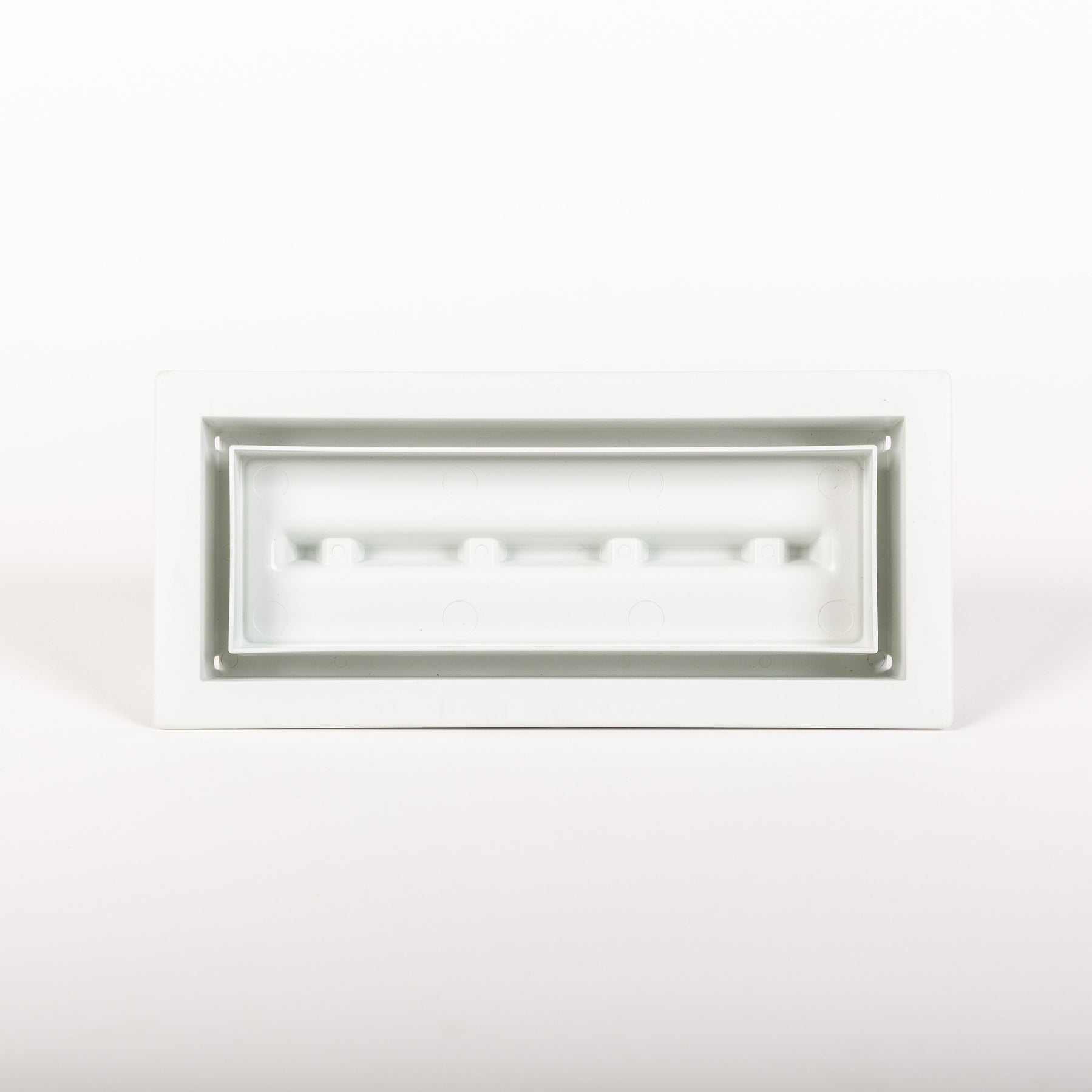 Cotton White 4"x10" Modern ABS Plastic Floor Vent Grille