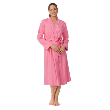 Aria Long Sleeve Wrap Robe 48" with pockets, Women's Size XS-5X