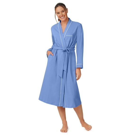 Aria Long Sleeve Wrap Robe 48" with pockets, Women's Size XS-5X