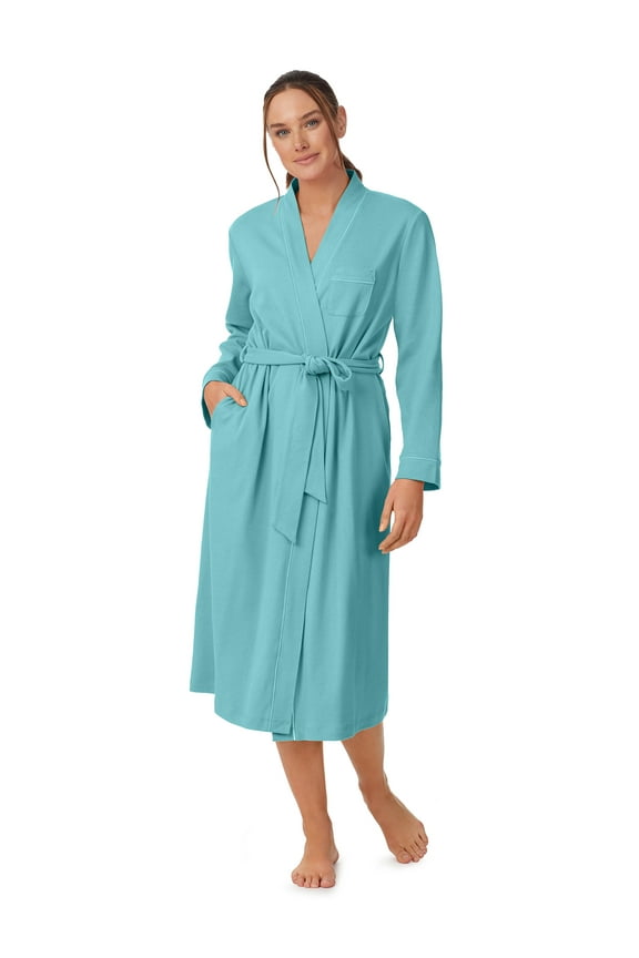 Long Sleeve Wrap Robe 48" with pockets, Women's Size XS-5X