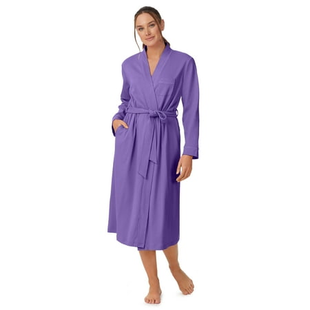 Aria Long Sleeve Wrap Robe 48" with pockets, Women's Size XS-5X
