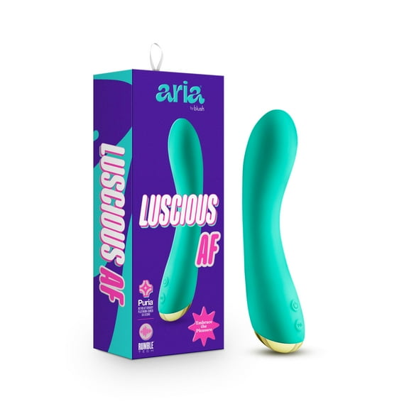 Enhanced G-Spot Stimulation Teal Silicone Vibrator with Powerful RumboTech by Blush