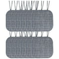 thumbnail image 1 of Aria Memory Foam Non-Slip Chair Cushion Pad with Ties 12 Pack - Blue Black, 1 of 4