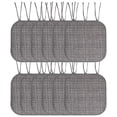 thumbnail image 1 of Aria Memory Foam Non-Slip Chair Cushion Pad with Ties 12 Pack - Multi Gray, 1 of 4