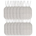 thumbnail image 1 of Aria Memory Foam Non-Slip Chair Cushion Pad with Ties 12 Pack - Silver Cream, 1 of 4