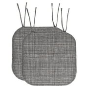 Aria Memory Foam Non-Slip Chair Cushion Pad with Ties 2 Pack - Multi Gray
