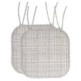 thumbnail image 1 of Aria Memory Foam Non-Slip Chair Cushion Pad with Ties 2 Pack - Silver Cream, 1 of 4