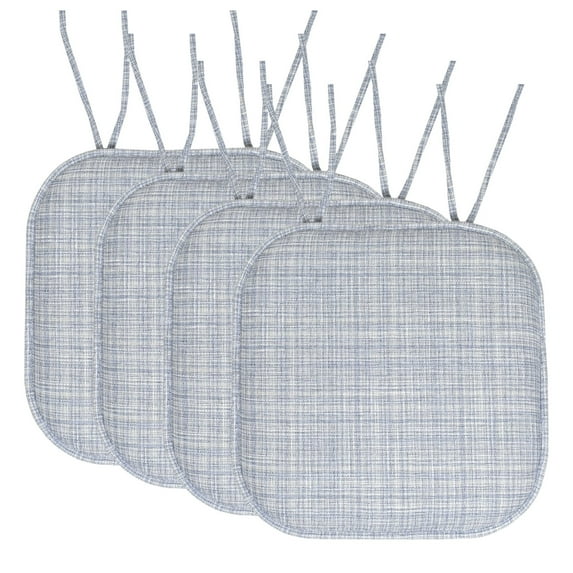 Sweet Home Collection 16" x 16" Gray Aria Memory Foam Chair Seating Cushion