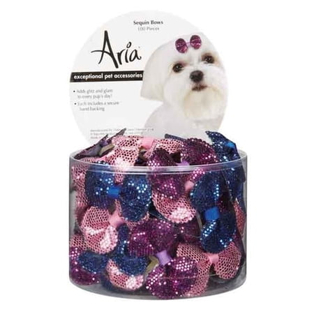 Aria North Sequin Bows Canister 100 Pcs