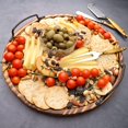thumbnail image 1 of Aria Scorched Wood Serving Tray with Handles, 1 of 7