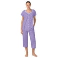 thumbnail image 1 of Aria Short Sleeve 100% Cotton Cropped Pajama Set with Pockets, Women’s Sizes XS-4X, 1 of 5