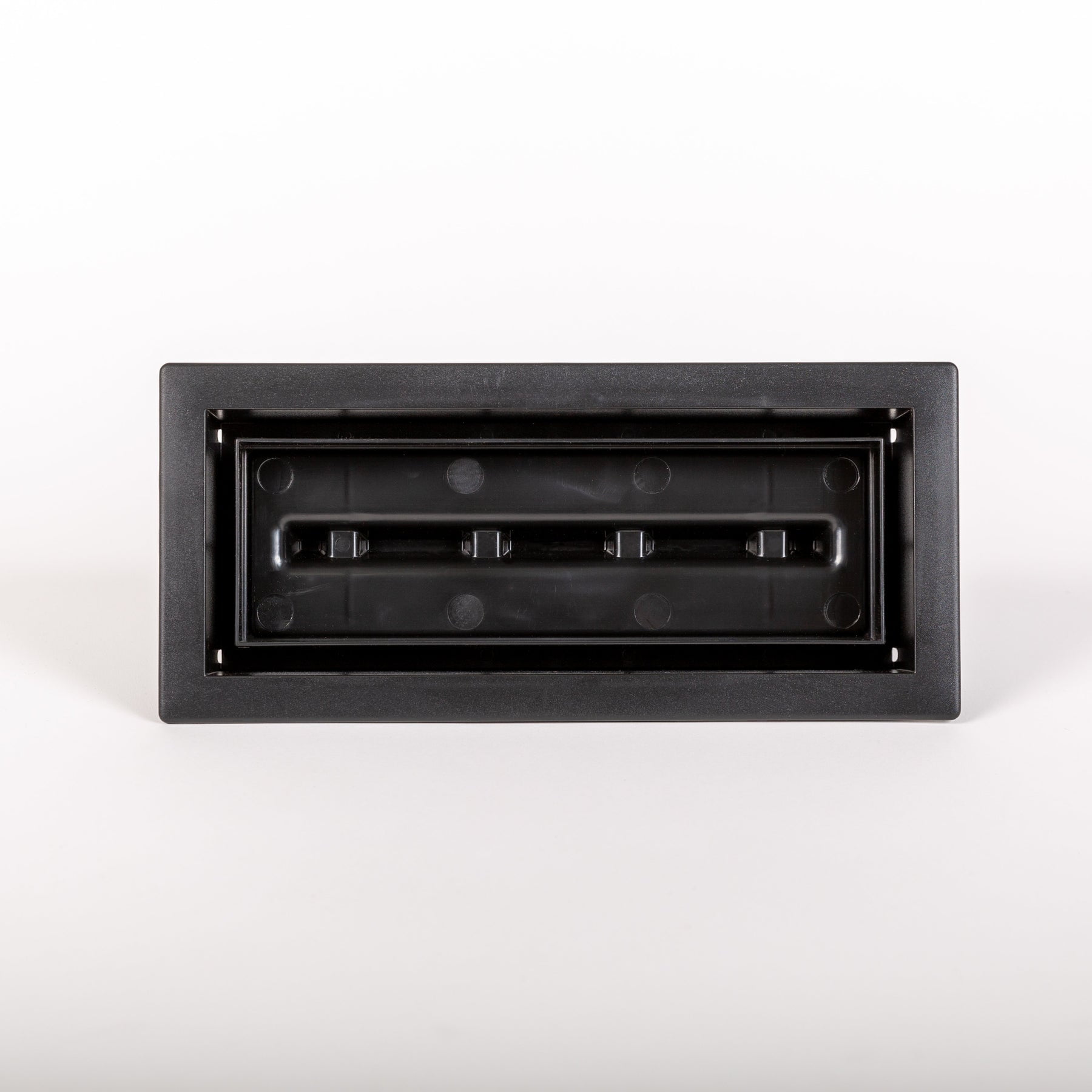 Matte Black 4" x 10" ABS Plastic Floor Register