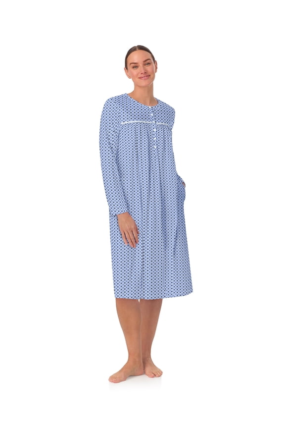 Women’s 100% Cotton Long Sleeve Ballet Nightgown, Sizes XS-5X
