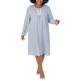 thumbnail image 1 of Aria Women's 100% Cotton Long Sleeve V-Neck Nightgown, Sizes S-3X, 1 of 7