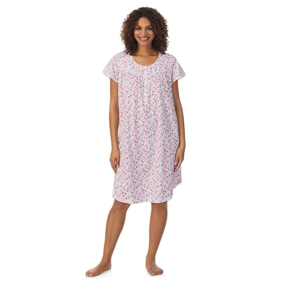 Aria 100% Cotton Short Sleeve Scoop Neck Nightgown with Pockets, Women’s sizes S-5X