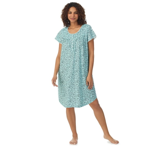 Aria 100% Cotton Short Sleeve Scoop Neck Nightgown with Pockets, Women’s sizes S-5X