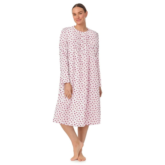 Aria Women’s 100% Cotton Woven Flannel Long Sleeve Nightgown, Sizes XS-5X