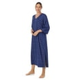 thumbnail image 1 of Aria Women's Brushed Knit 3/4 Sleeve V-Neck Lounger Nightgown with Pockets, Sizes XS to 5X, 1 of 5