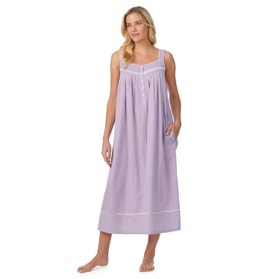 Aria Women's Lightweight Cotton Woven 50" Ballet Nightgown, Sizes XS-5X