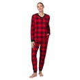 thumbnail image 1 of Aria Women’s Cozy Jersey Henley Pullover and Jogger 2pc Sleepwear Set, Sizes XS-4X, 1 of 8