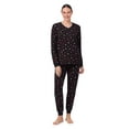 thumbnail image 1 of Aria Women’s Cozy Jersey Henley Pullover and Jogger 2pc Sleepwear Set, Sizes XS-4X, 1 of 8