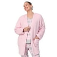 thumbnail image 1 of Aria Women’s Cozy Sherpa 32” Sleepwear Cardigan, Sizes XS-4X, 1 of 7