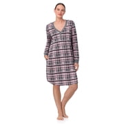 Aria Women s Even Cozier Jersey 34  Long Sleeve Henley Sleepshirt, Sizes XS-4X