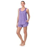 Aria Women’s Knit Built-up Tank and Shorty Knit Pajama Set, Sizes S-4X
