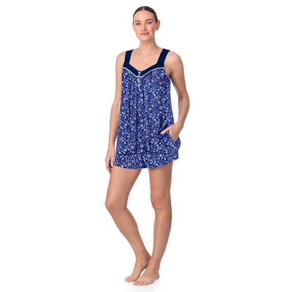 Aria Women’s Knit Built-up Tank and Shorty Knit Pajama Set, Sizes S-4X