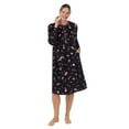 thumbnail image 1 of Aria Women's Knit Velour Long Sleeve Ballet Nightgown, Sizes S to 5X, 1 of 5