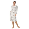 thumbnail image 1 of Aria Women's Knit Velour Long Sleeve Ballet Nightgown, Sizes S to 5X, 1 of 5