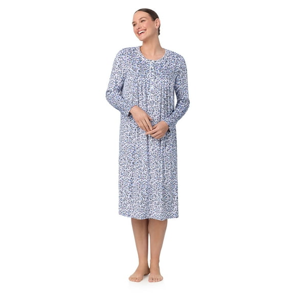 Aria Women’s Knit Velour Long Sleeve Ballet Nightgown, Sizes XS-5X