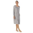 thumbnail image 1 of Aria Women's Knit Velour Long Sleeve Square Neck Nightgown with Pockets, Sizes S to 5X, 1 of 6