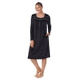 thumbnail image 1 of Aria Women's Knit Velour Long Sleeve Square Neck Nightgown with Pockets, Sizes S to 5X, 1 of 6