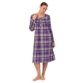 thumbnail image 1 of Aria Women’s Knit Velour Long Sleeve Square Neck Nightgown with Pockets, Sizes XS-5X, 1 of 7